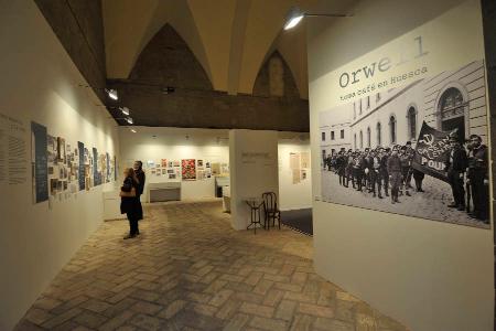 Imagen: La sala del trono del Museo de Huesca acoge la exposición. P. OTÍN