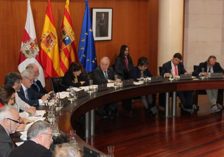 Imagen: Pleno de la Diputación Provincial de Huesca celebrado el 9 de febrero de 2023