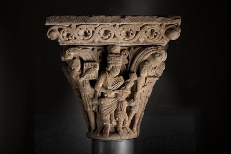Capitel del Rey David. Maestro de Jaca. Finales del siglo XI. Museo Diocesano de Jaca