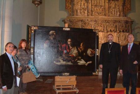 Imagen: Presentación de la obra `La Cena de Emaús´, que será expuesta en la DPH...