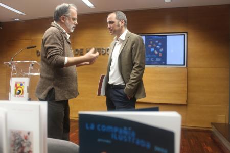 Imagen: Carlos Grassa y Carlos Sampériz durante la presentación de la nueva edición
