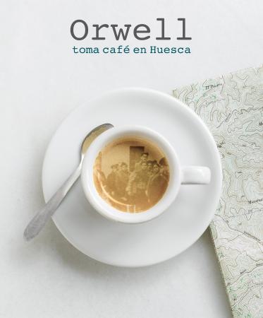 Orwell toma café en Huesca