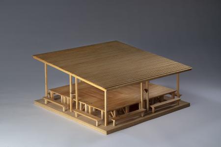 Siah Armajani. Mesa de picnic para Huesca, 1998. Maqueta de madera. 28 x 61,5 x 61,5 cm