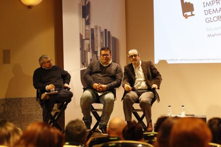Imagen: Debate entre Manuel Gil, Juan Triviño y Miguel Ángel Sánchez