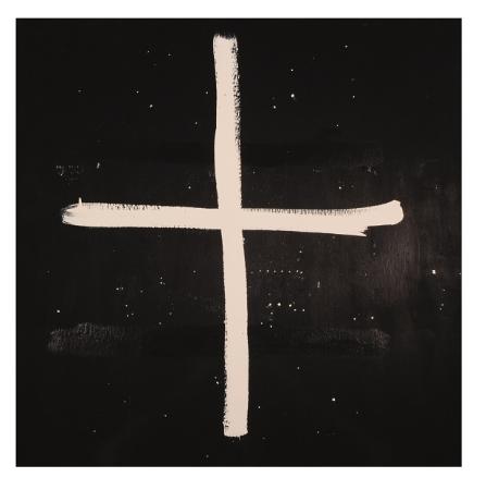 Pedro Avellaned. Cruz sobre cielo estrellado, 1998. Fotografía. 50 x 50 cm