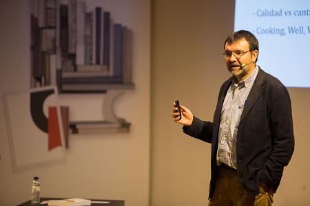 Imagen: Ismael Nafria en el V Congreso del Libro Electrónico. Javier Broto