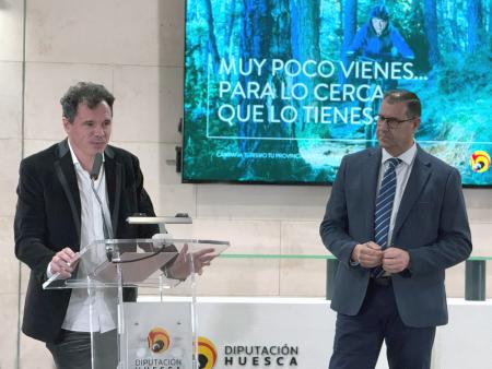 Imagen: Rafa Maza y Sergio Serra en la presentación de la campaña esta mañana.