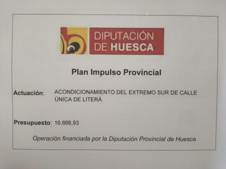 Obra de Acondicionamiento extremo sur calle Literá subvencionada por el...