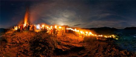 Imagen: Imagen de las Fallas en Bonansa. Foto: J. Clariana.