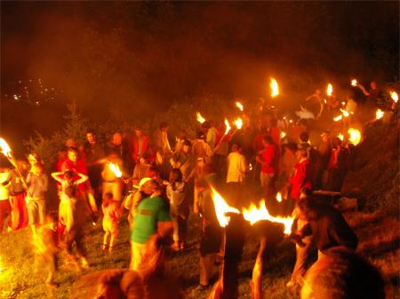 Imagen de las Fallas en Bonansa. Foto: J. Clariana.