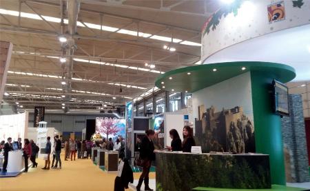 Imagen: Imagen del stald de la DPH en la feria Intur de Valladolid.