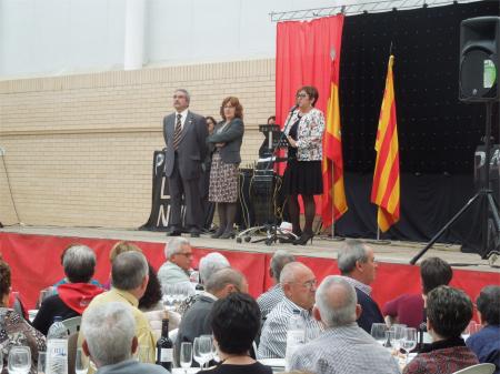 Imagen: La Vicepresidenta, Elisa Sancho, en el XXV Encuentro de Personas Mayores del Bajo Cinca.