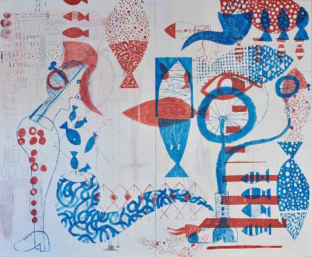 Pacífico, uno de los dibujos obra de Alva Moca que podrá verse en la sala de Exposiciones de la DPH.