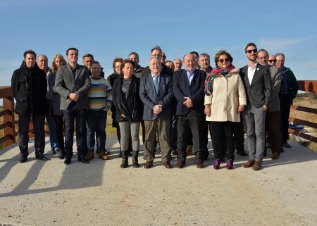 Inauguración del puente en Alcampell. S.P. 