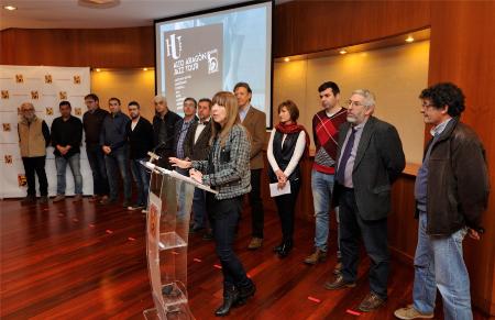 Imagen: Imagen del momento de la presentación del Alto Aragón Jazz Tour. Fotos: P.OTIN.