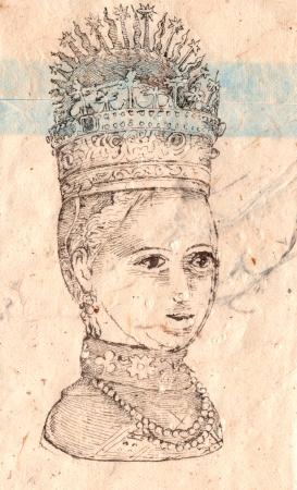 Santa Orosia. Ilustración de Javier Sáez Castán