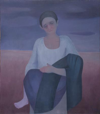 Maternidad II, 1996. Óleo sobre lienzo, 92 x 81 cm