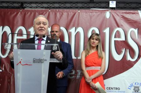 Miguel Gracia, en el cierre de la Gala de Personajes Litera.
