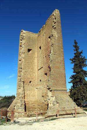 Torre del castillo de Conchel terminados los trabajos de consolidación