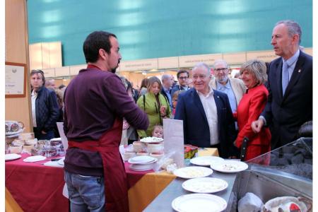 Un momento de la visita a la zona ganadera de la Feria