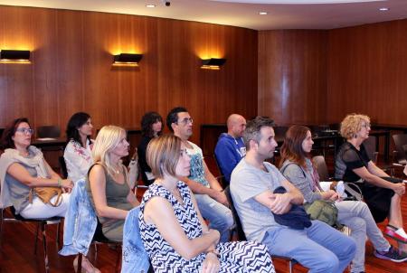 Los diez alumnos en el cierre del curso en la Diputación