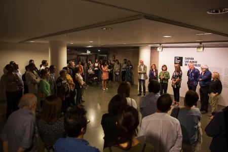Un momento del acto de inauguración de la exposición. J. BROTO