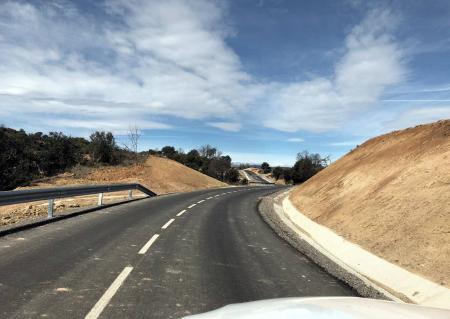 Imagen: Tramo mejorado entre Lamata y el límite del término municipal de Aínsa-Sobrarbe