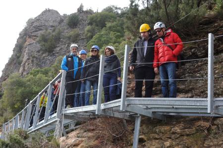 Imagen: Visita a las pasarelas de Alquézar. P.OTIN