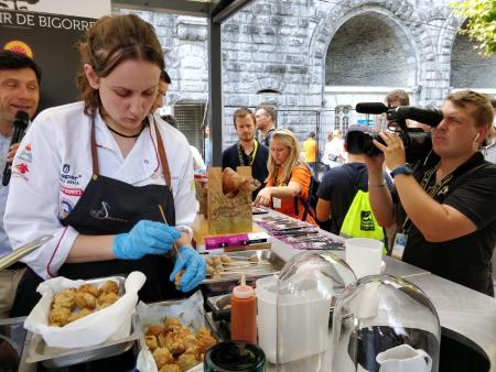 Mercado de Lourdes. Showcooking Alfredo Cajal