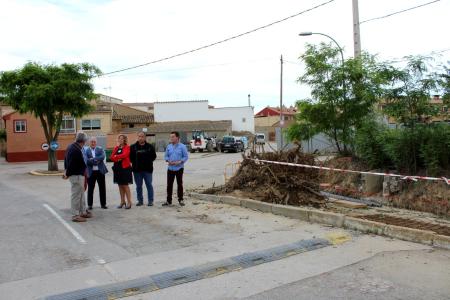 Visita a las obras de mejora del acceso a la localidad.