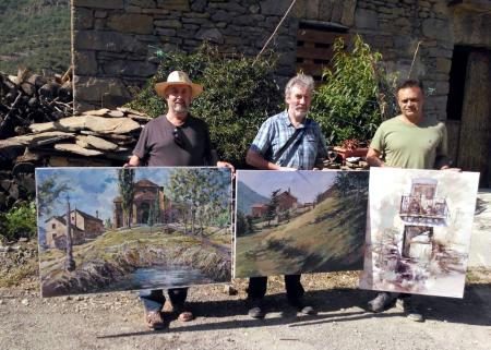 Imagen: Los ganadores del concurso de pintura con sus obras