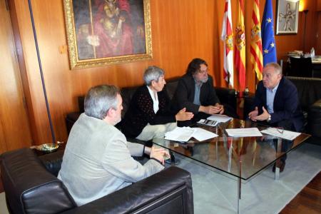 Imagen: Miguel Gracia con Oliván, Torrecilla y Sampériz (de izquierda a derecha)