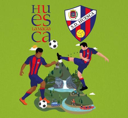 Imagen: Un adelanto de la imagen de la campaña Huesca la Magia del Fútbol