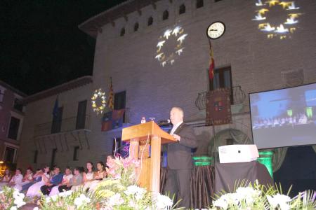 Imagen: Miguel Gracia durante la presentación de las fiestas de San Mateo 2018