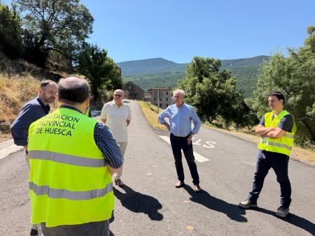 La Diputación culmina la mejora del acceso a Oliván tras reconstruir el drenaje y los pavimentos dañados