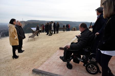 Inauguración del mirador accesible de Ballobar, acceso. F. J. Blasco