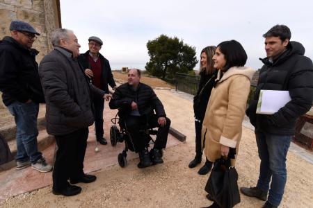 Inauguración del mirador accesible de Ballobar, usuarios. F. J. Blasco