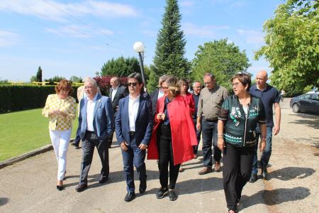 Imagen: Un momento de la visita a las instalaciones de ASPACE