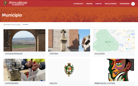 Imagen: Imagen de la sección Turismo del nuevo portal municipal de Almudévar