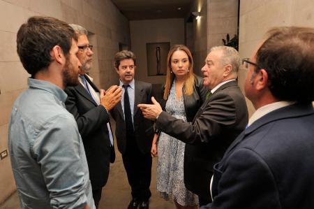 Imagen: Principales responsables tras la reunión del Patronato