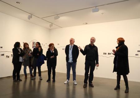 Imagen: Vicky Méndiz, Rein Jelle Terpstra, Pedro Vicente, Maribel de Pablo y Ricardo Calero durante la inauguración