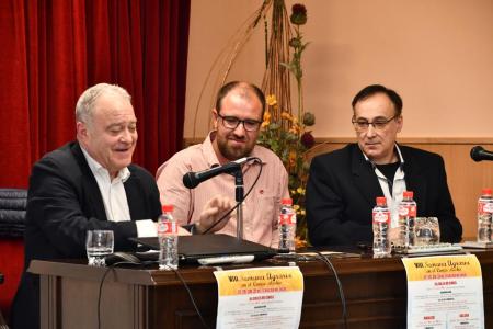 Imagen: Miguel Gracia en la clausura de la Semana Agraria del Cinca Medio