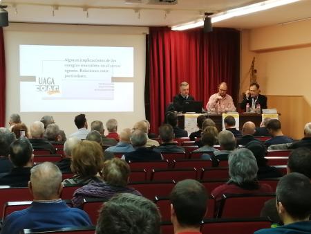 Miguel Gracia en la clausura de la Semana Agraria del Cinca Medio