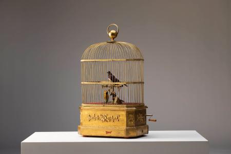Autómata jaula de pájaros. Blaise Bontems, Paris, c. 1900