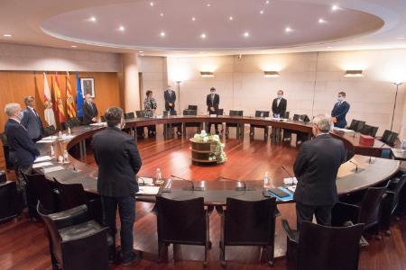 Imagen: Al inicio del pleno se ha guardado un minuto de silencio en recuerdo de las víctimas