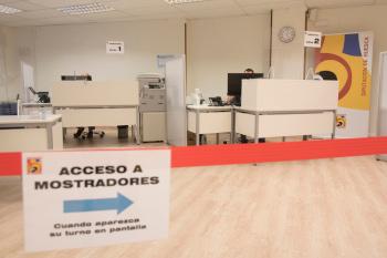 Imagen: Las oficinas de la DPH en la calle Berenguer de Huesca se han adaptado a la normativa sanitaria